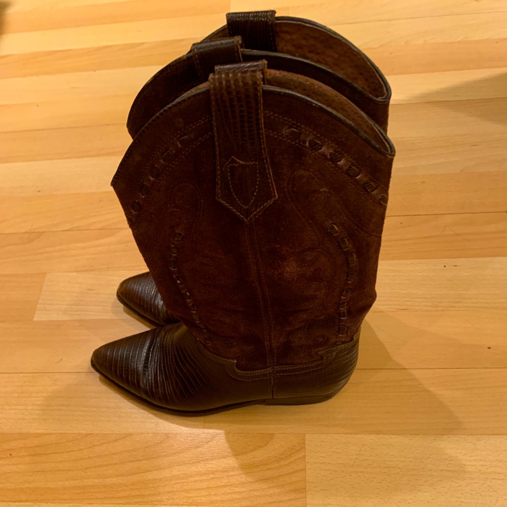 Brown Seychelle’s Leather Slip on Cowboy Boots